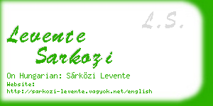 levente sarkozi business card