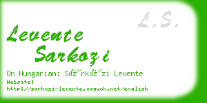 levente sarkozi business card